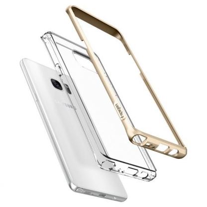 Spigen Neo Hybrid Case Crystal - хибриден кейс с висока степен на защита за Samsung Galaxy Note 7 (прозрачен-златист) 3